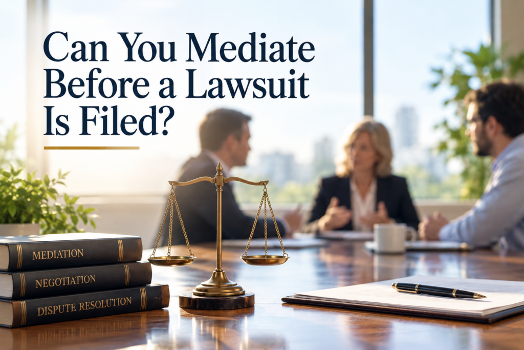 Can You Mediate Before a Lawsuit Is Filed?